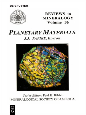 cover image of Planetary Materials